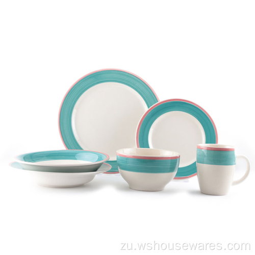 Isitayela esisezingeni eliphakeme se-Western Style 18 izingcezu ze-Stoneware Tableware